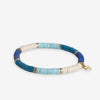 Grace Gold Color Block Stretch Bracelet Blue Wholesale