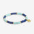 Grace Two-Color Block Sequin Stretch Bracelet Light Blue/Ivory Wholesale
