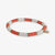 Grace Two-Color Block Sequin Stretch Bracelet Coral/Ivory Wholesale