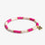 Grace Two-Color Block Sequin Stretch Bracelet Hot Pink/Ivory Wholesale