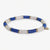 Grace Two-Color Block Sequin Stretch Bracelet Lapis/Ivory Wholesale