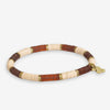 Grace Two-Color Block Sequin Stretch Bracelet Rust/Ivory Wholesale