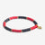Grace Two-Color Block Sequin Stretch Bracelet Black/Red Wholesale