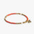 Rory Solid Color With Gold And Pearls Small Sequin Stretch Bracelet Coral Wholesale