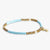 Rory Solid Color With Gold And Pearls Small Sequin Stretch Bracelet Light Blue Wholesale