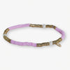 Rory Solid Color With Gold And Pearls Small Sequin Stretch Bracelet Lilac Wholesale