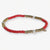 Rory Solid Color With Gold And Pearls Small Sequin Stretch Bracelet Red Wholesale