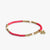 Rory Solid Color With Gold And Pearls Small Sequin Stretch Bracelet Red Wholesale