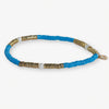 Rory Solid Color With Gold And Pearls Small Sequin Stretch Bracelet Turquoise Wholesale