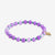 Mabel Round Stones With Alternating Seed Bead Stretch Bracelet Lilac Wholesale