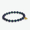 Mabel Round Stones With Alternating Seed Bead Stretch Bracelet Navy Wholesale