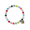 Mabel Round Stones With Alternating Seed Bead Stretch Bracelet Multicolor Wholesale