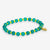 Mabel Round Stones With Alternating Seed Bead Stretch Bracelet Turquoise Wholesale