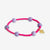 Mia Small Seed Bead With Round Stones Stretch Bracelet Hot Pink/Lilac Wholesale