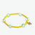 Mia Small Seed Bead With Round Stones Stretch Bracelet Lemon Yellow/Mint Wholesale