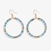 Fonda Multi Mixed Hoop Earrings Light Blue Wholesale