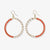 Fonda Half and Half Hoop Earrings Coral Wholesale