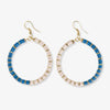 Fonda Half and Half Hoop Earrings Teal Wholesale