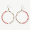 Fonda Half and Half Hoop Earrings Light Pink Wholesale