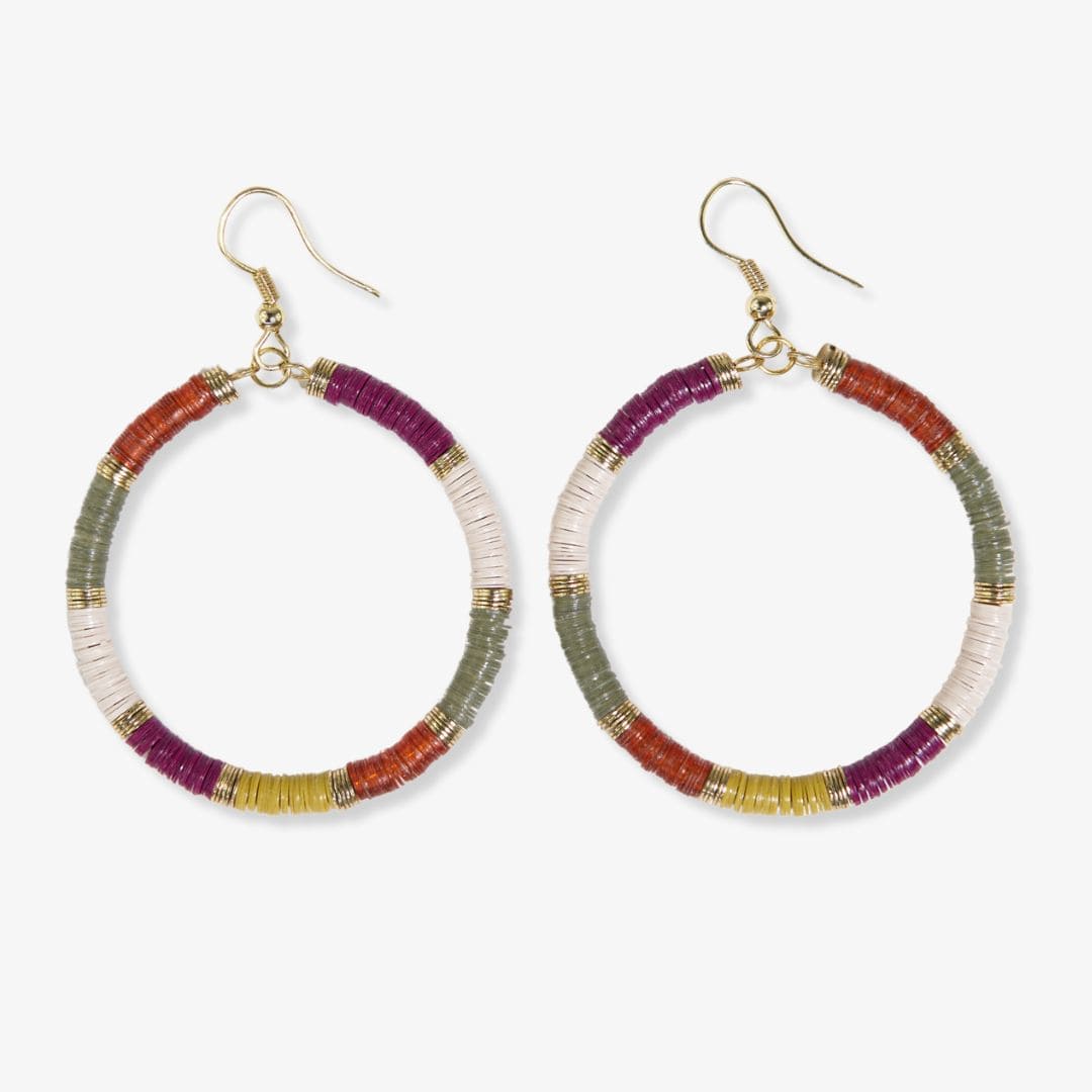 Fonda Gold Color Block Hoop Earrings Port Wholesale