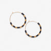 Jennifer Colorblock Small Sequin Hoop Earrings Black Wholesale