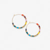 Jennifer Colorblock Small Sequin Hoop Earrings Multicolor Wholesale