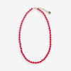 Drew Round Stones With Alternating Seed Bead Necklace Red Wholesale