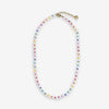 Drew Round Stones With Alternating Seed Bead Necklace White Wholesale
