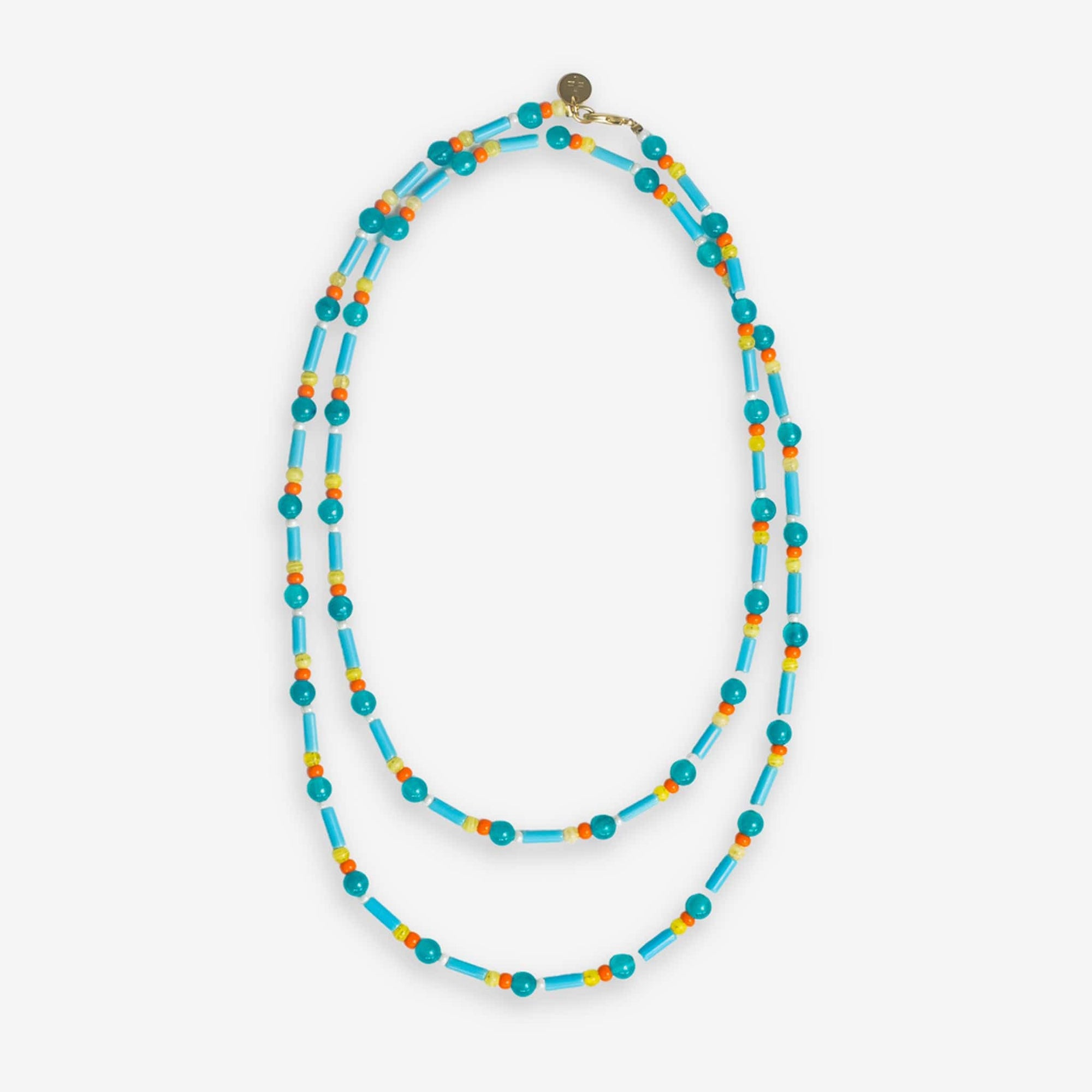 Sylvia Mixed Beads And Stones Long Necklace Amalfi Wholesale
