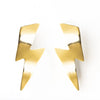 Rebecca Lightening Bolt Wavey Earring Brass