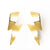 Rebecca Lightening Bolt Wavey Earring Brass