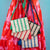 Kai Striped Raffia Crossbody Red Wholesale