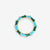 Paisley Twisted Coloblock Enamel Ring Green/Light Blue Wholesale- Size 8