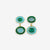 Betty Semi-Precious Mixed Stone And Enamel Drop Earrings Green/Light Blue Wholesale
