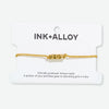 Goldie Gold Lurex Cord Friendship Bracelet with Brass Letters Adjustable Joy Wholesale