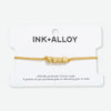 Goldie Gold Lurex Cord Friendship Bracelet with Brass Letters Adjustable Love Wholesale