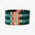 Brooklyn Mixed Rectangles Beaded Stretch Bracelet Teal and Poppy Wholesale