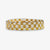 Alex Small Checkered Beaded Stretch Bracelet Ivory and Gold Wholesale