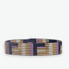 Alex Geo Stripe Beaded Stretch Bracelet Navy Wholesale