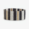 Kenzie Vertical Stripes Beaded Stretch Bracelet Black and White Wholesale