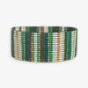 Kenzie vertical stripes beaded stretch bracelet green