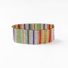 Kenzie Vertical Stripes Beaded Stretch Bracelet Multi