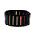 Kenzie Vertical Lines Beaded Stretch Bracelet Rainbow/Black Wholesale