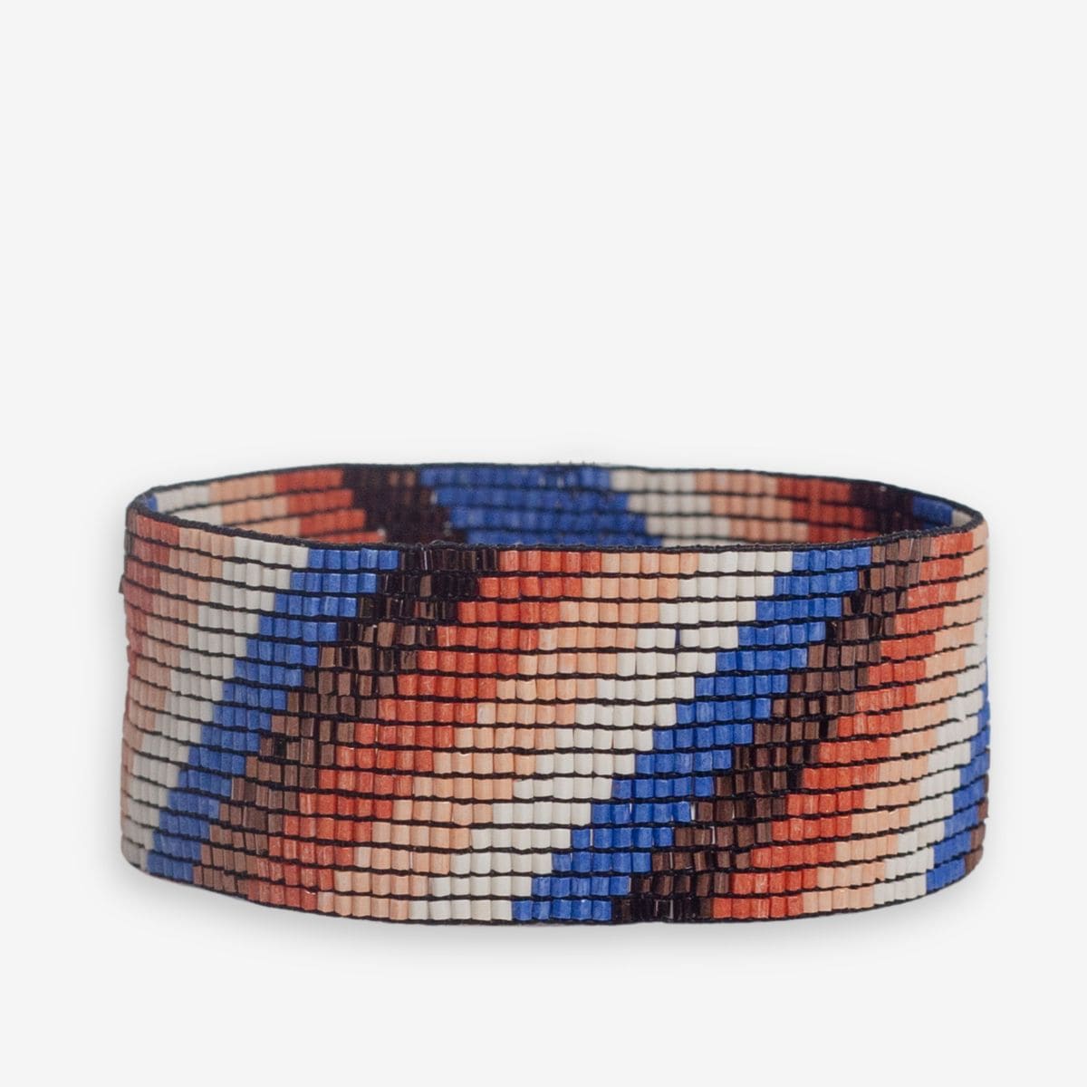 Kenzie Diagonal Stripes Beaded Stretch Bracelet Sedona Wholesale