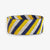 Kenzie Game Day Diagonal Stripes Beaded Stretch Bracelet Navy and Yellow Wholesale