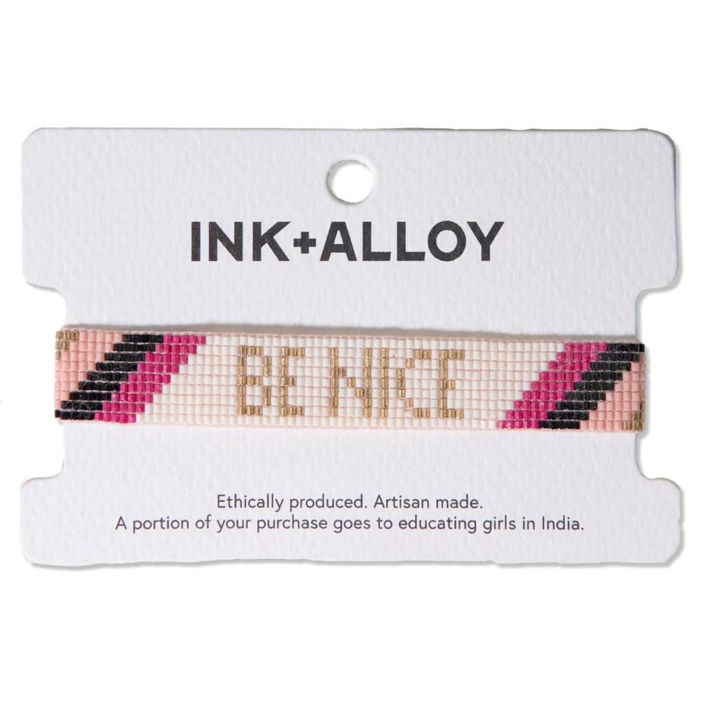 Gabby "Be Nice" Adjustable Beaded Bracelet Multicolor Wholesale
