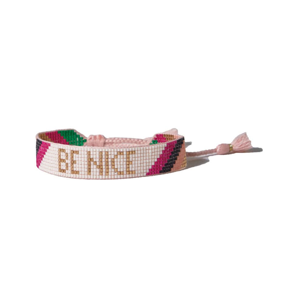 Gabby "Be Nice" Adjustable Beaded Bracelet Multicolor Wholesale