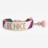 Gabby &quot;Be Nice&quot; Adjustable Beaded Bracelet Multicolor Wholesale