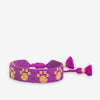 Gabby Game Day &quot;Paw Prints&quot; Adjustable Beaded Bracelets Purple and Yellow Wholesale