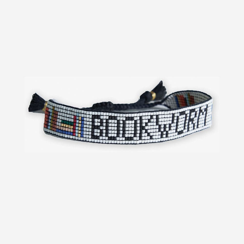 Gabby "Bookworm" Adjustable Beaded Bracelet Ivory Wholesale